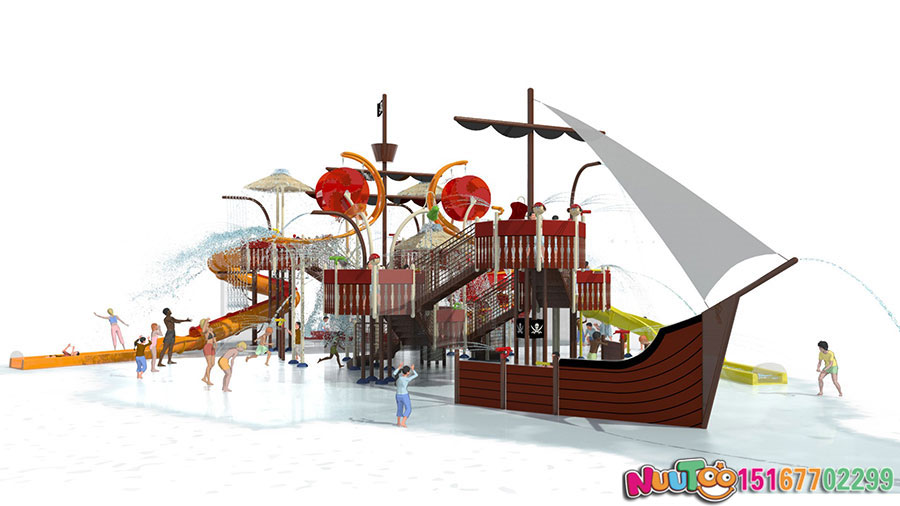 Tobogán acuático + Equipo de diversión acuática + Instalaciones de juegos infantiles (40)