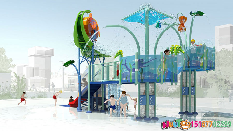 Tobogán acuático + Equipo de diversión acuática + Instalaciones de juegos infantiles (5)