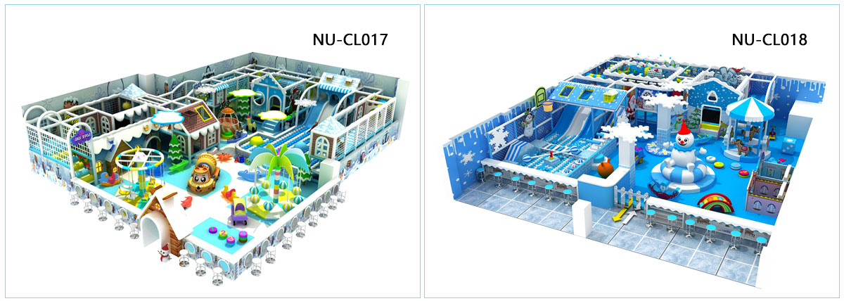 Parque infantil cubierto con tema de nieve (9)