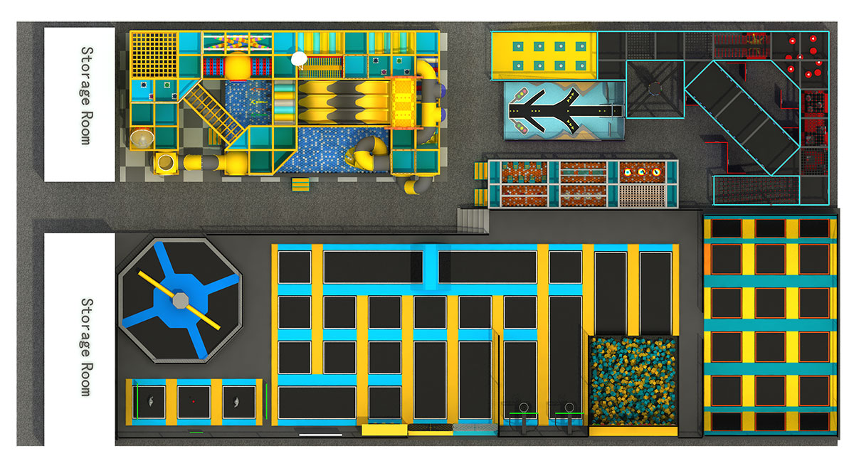 equipo de parque de trampolines de interior (8)