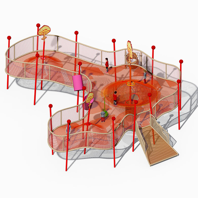 Volcano Adventure Net y trampolín escalador