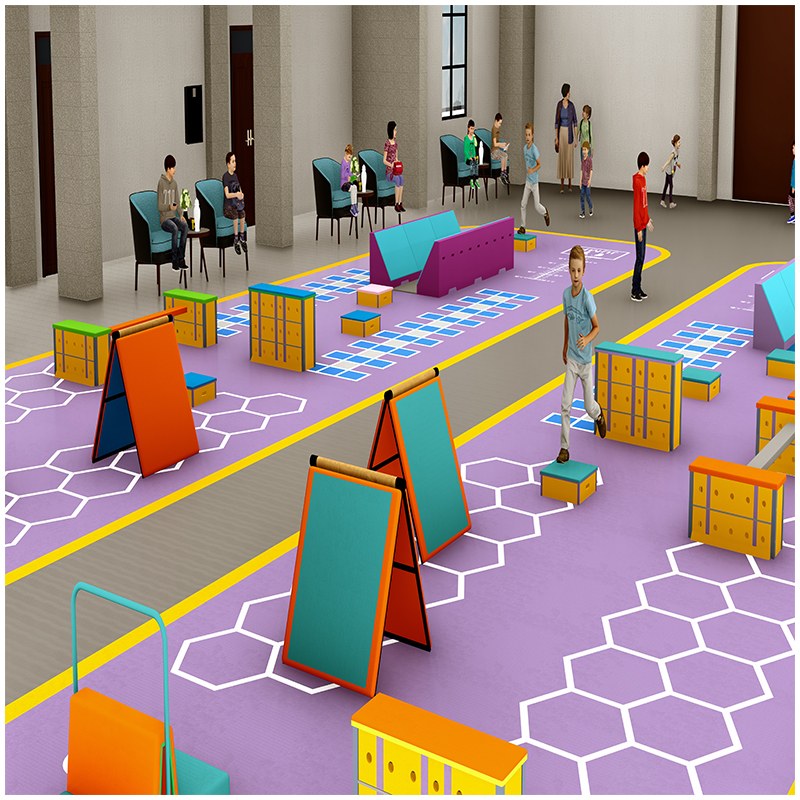 Conjunto de entrenamiento para carreras de obstáculos en interiores para niños