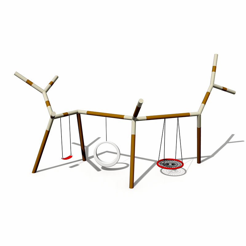 Columpio galvanizado de la rama de árbol de los niños del tubo para el patio al aire libre