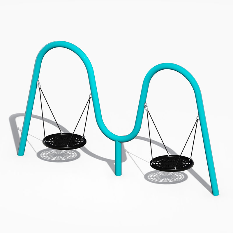 Columpio para niños de tubo galvanizado Construcción robusta para juego activo