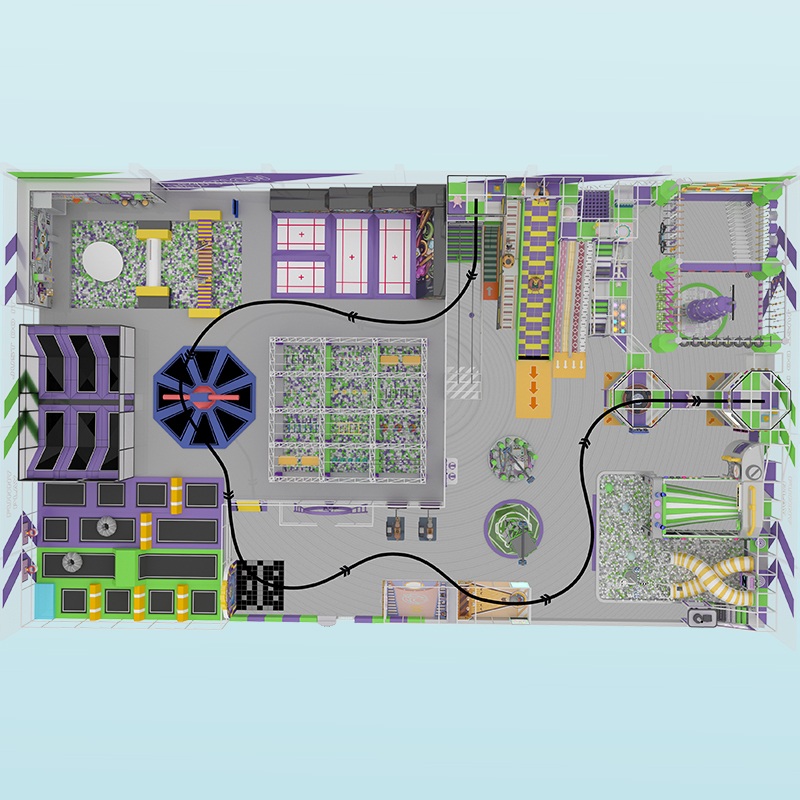 Conjunto de parque deportivo cubierto para niños: equipo de juegos personalizado 