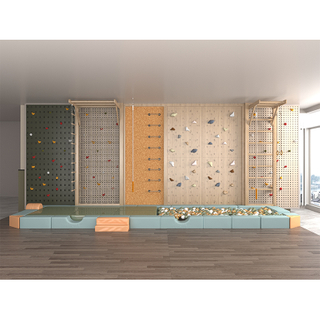 Juego de muro de escalada interior comercial duradero