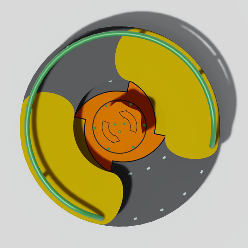 Roundab del patio de recreo sensorial para niños para el desarrollo vestibular