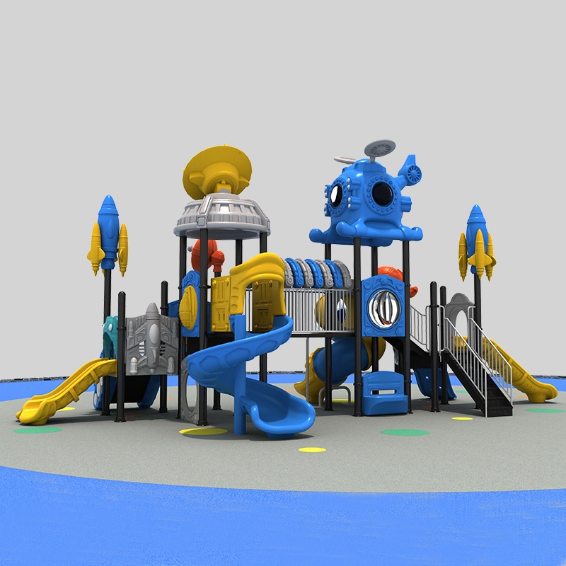 Diapositiva de juegos al aire libre de Adventure Ready Rocket para niños