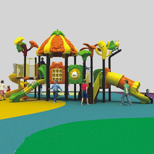 Diapositiva de juegos al aire libre llena de diversión para el juego de bosques infantiles