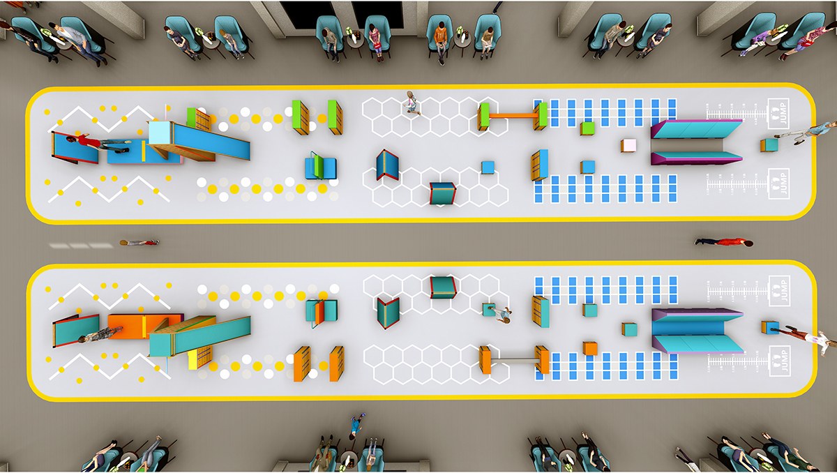 4. Entrenamiento en carrera de obst&aacute;culos cubierta para ni&ntilde;os (10)