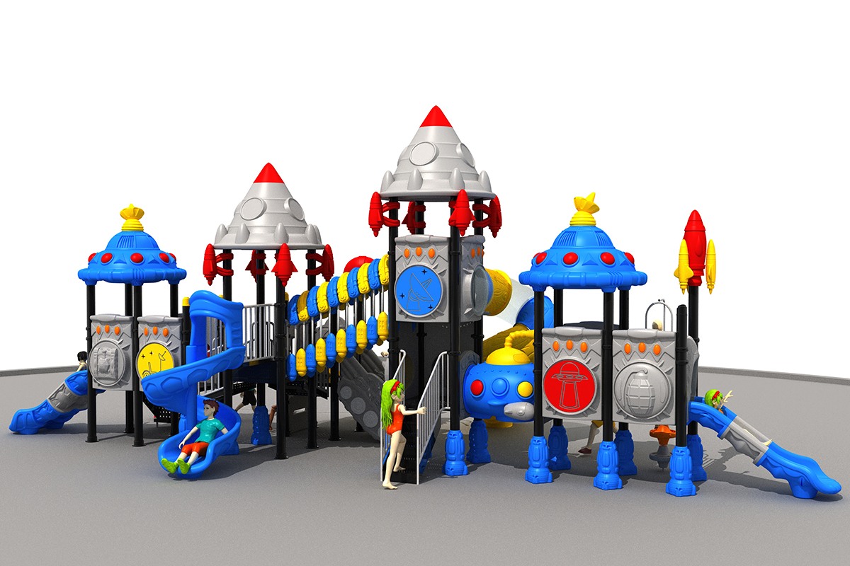 Space Space Playground Slide HDPE al por mayor a granel al aire libre (3)