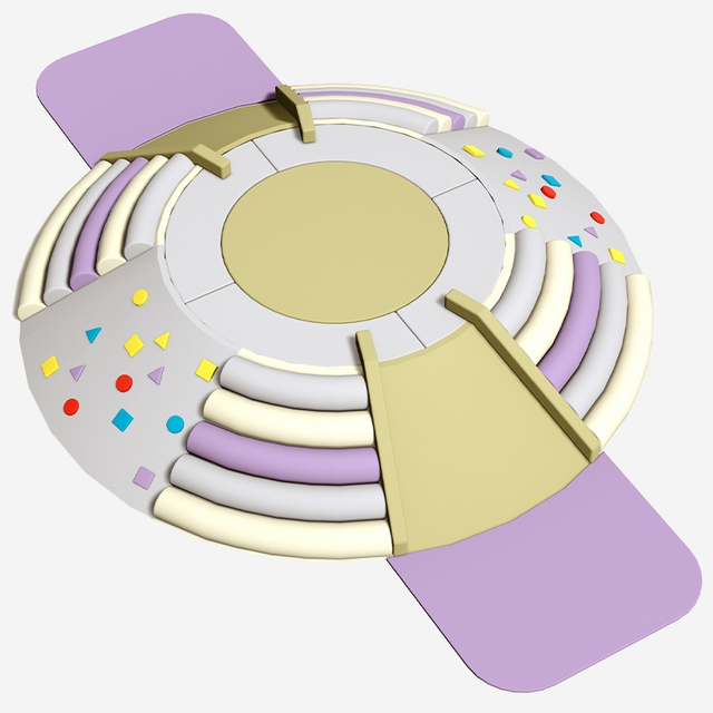 Equipo de juego suave interior sensorial circular 