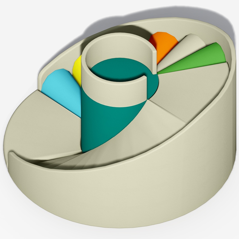 Equipo de juego suave interior modular en espiral 