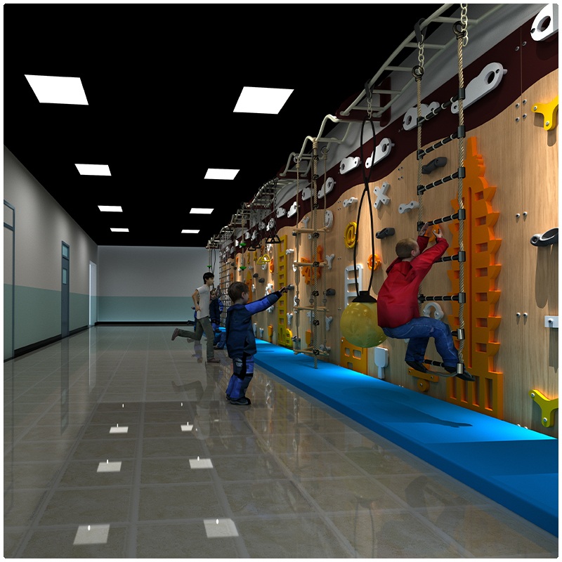 Muro de escalada para patio de juegos lúdico: juego de muro de escalada interior temático