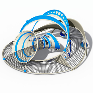 Marco de juego de escalada de cuerda de jardín pequeño