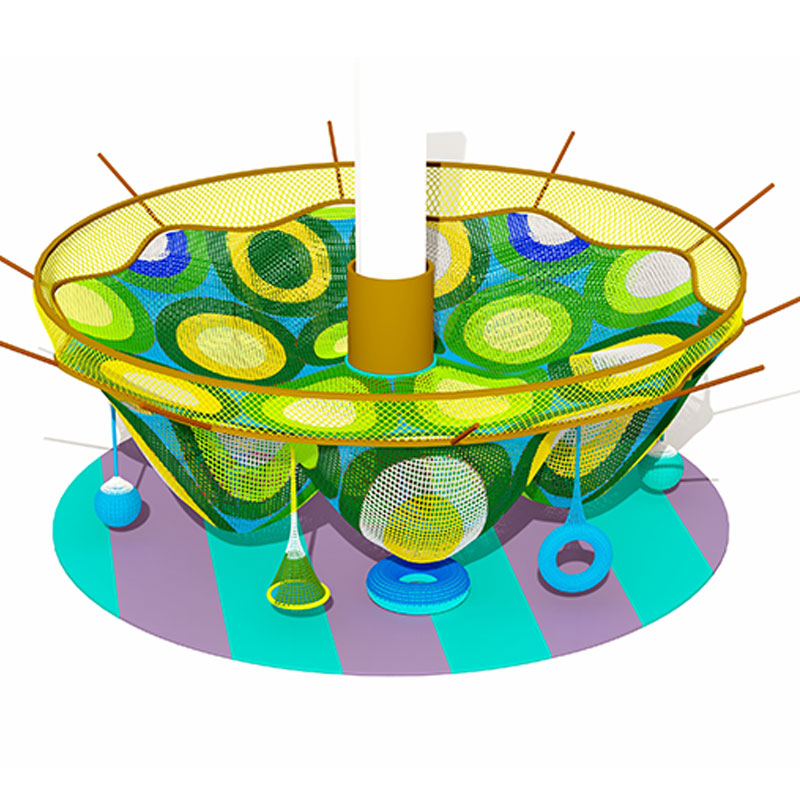 Juego de escalador de red de cuerda con mini área de salto