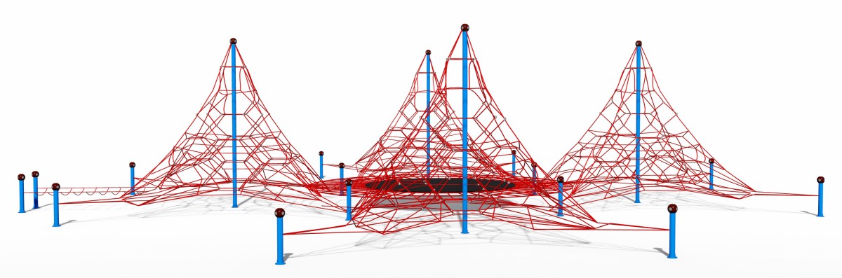 Exhibici&oacute;n panor&aacute;mica del parque infantil de red para exteriores-3