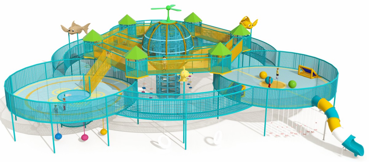 15. Estructura de patio de juegos de cuerda grande -2