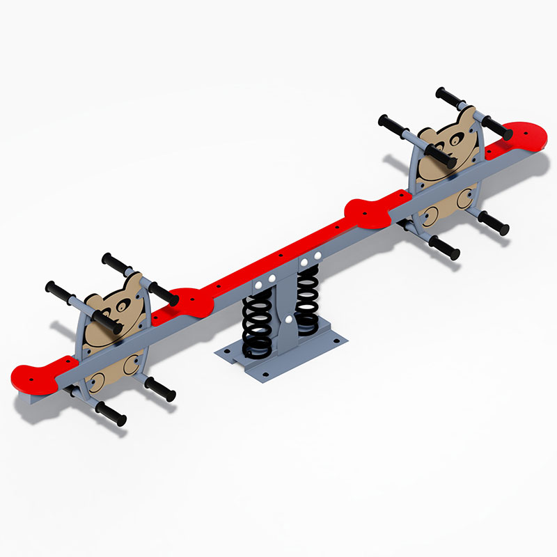 Balancines comerciales con temática de panda: equipo de balancín para exteriores de alta resistencia