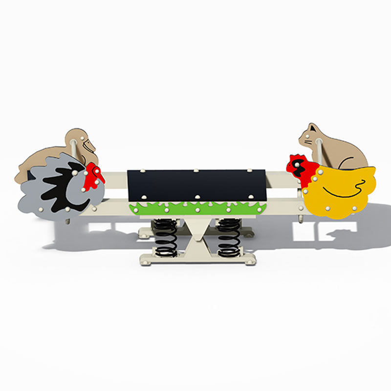  Balancines de madera para exteriores con temática de animales de granja