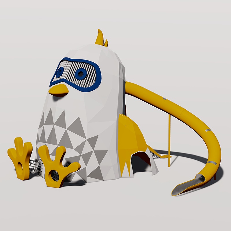 Equipo divertido de juegos de mascotas: diapositivas con temática de pollitos