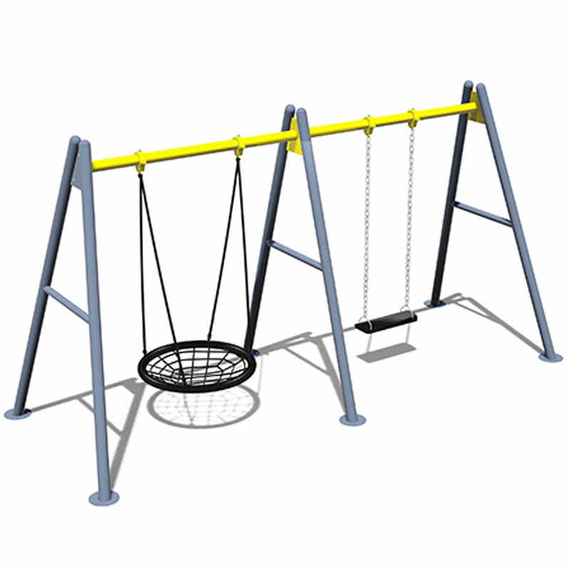 Columpio nido para niños al aire libre con base estable para actividades de juego seguras para niños