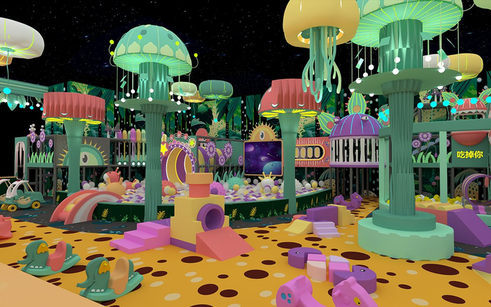 Parque infantil personalizado de aventura submarina