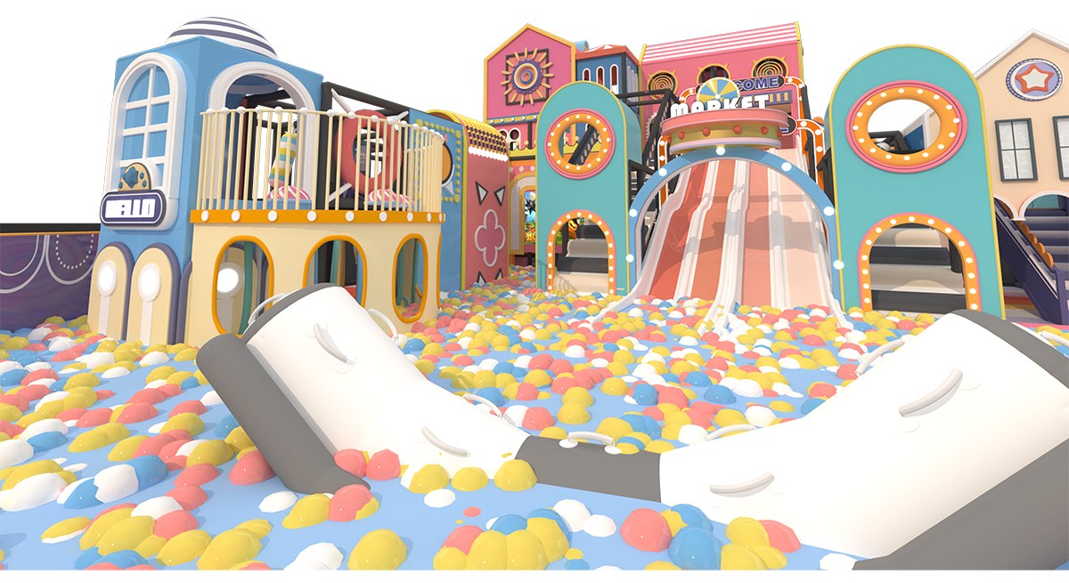 1.Laberinto de juegos interior Macaron Pastel (3)