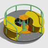 Roundab del patio de recreo sensorial para niños para el desarrollo vestibular