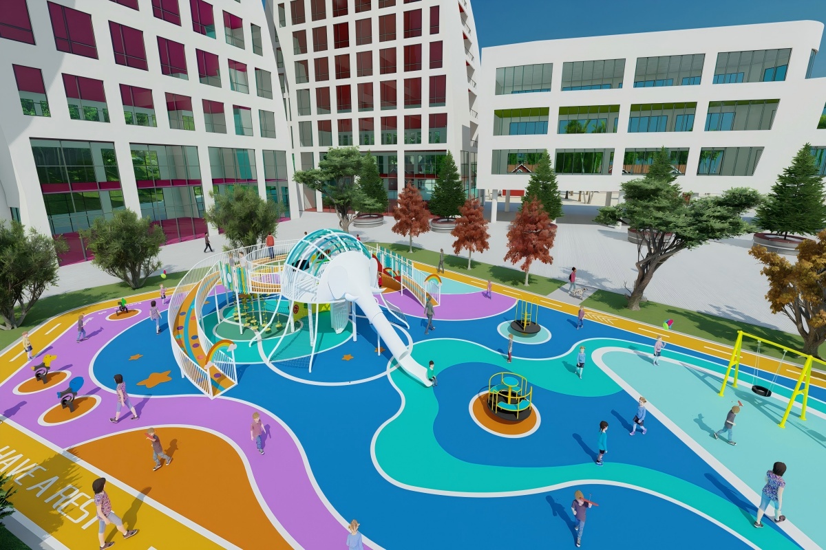 Lo que define un parque infantil al aire libre completo