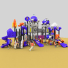 Safe Outdoor Playground con toboganes de juegos con cohetes