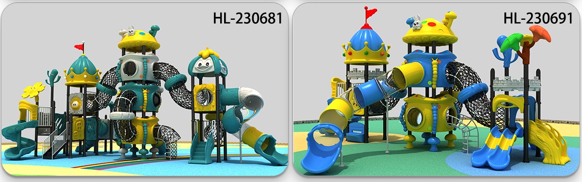 Toboganes de juegos de plástico HDPE duraderos (1) 