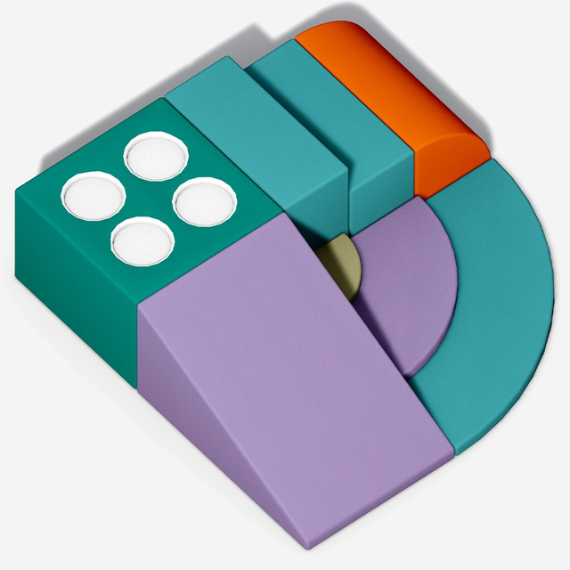 Equipo de juego suave para interiores modular en bloque
