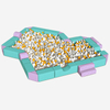 Piscina de bolas de juego suave interior personalizada con temática de forma irregular 