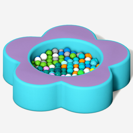 Pozo de juego suave interior con certificación EN71 en forma de pétalo