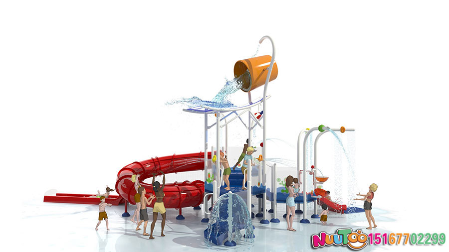 Tobogán acuático + Equipo de diversión acuática + Instalaciones de juegos infantiles (25)