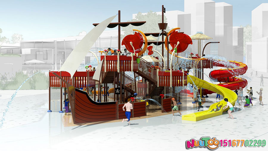 Tobogán acuático + Equipo de diversión acuática + Instalaciones de juegos infantiles (6)