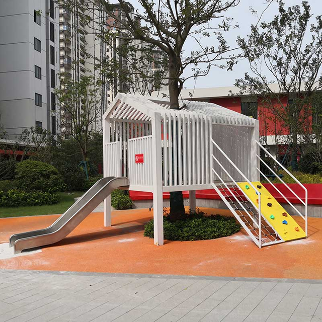 Hefei Vanke Tree House Slide_Tree House Slide_Estuche para equipo de juegos al aire libre