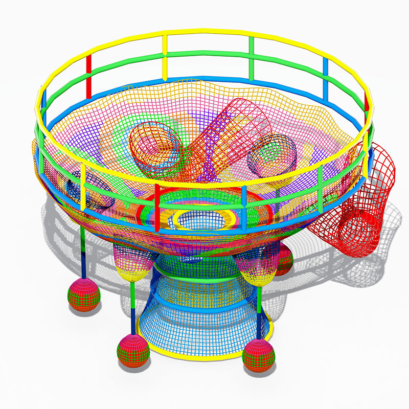 Juego de patio de juegos para escalar con cuerda de mini trampolín