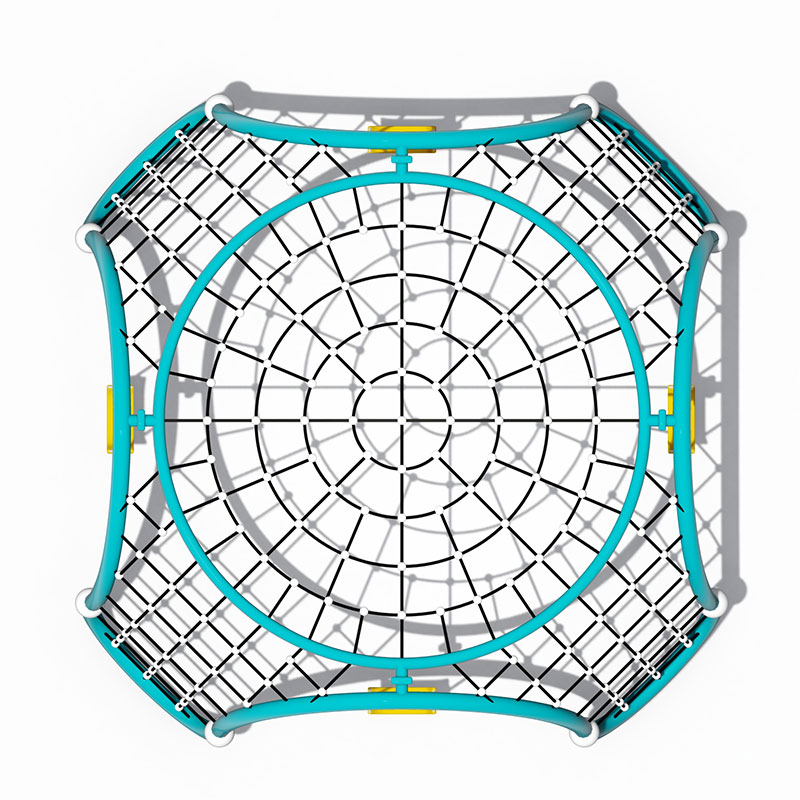 Escalador de telaraña con columpio