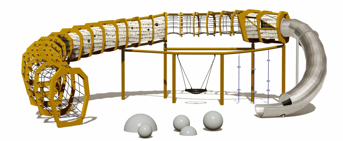 Juego de 2 toboganes y escalada al aire libre Dragon Bone