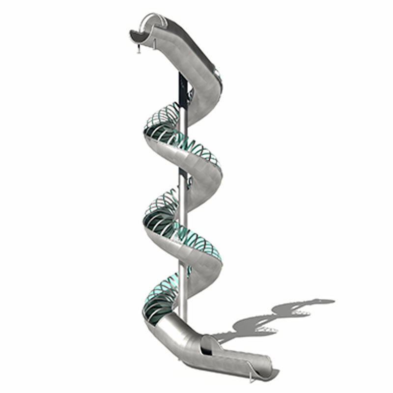 Toboganes en espiral para parques infantiles de acero inoxidable