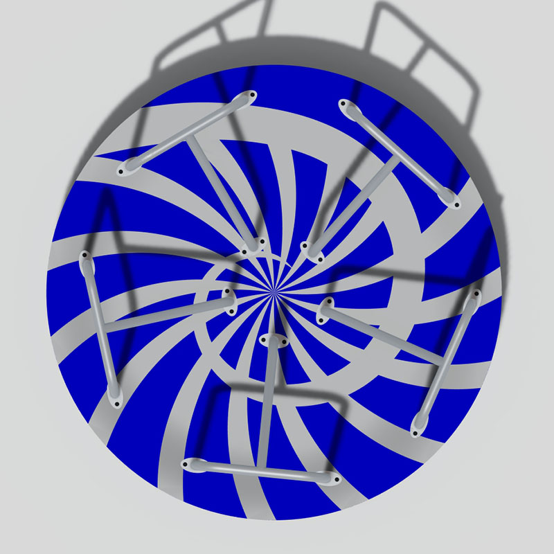 Ronda de acero galvanizado y PE duradero - Spinner de juego al aire libre