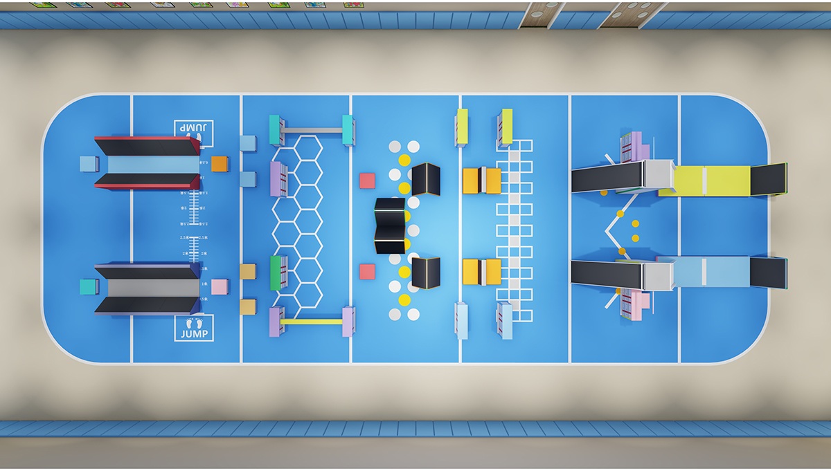 6. Equipo de entrenamiento para carreras de obst&aacute;culos en interiores (9)