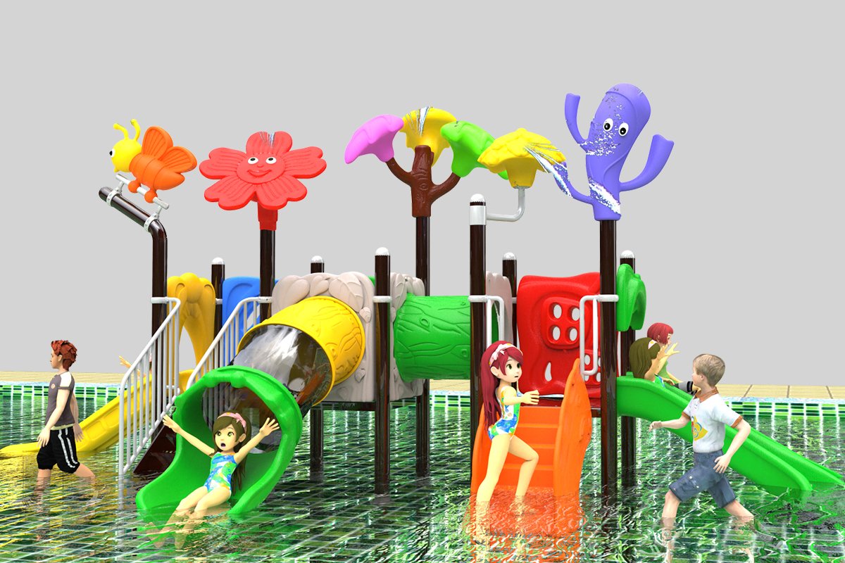 Estructuras de diapositivas de juego de agua temática (2)
