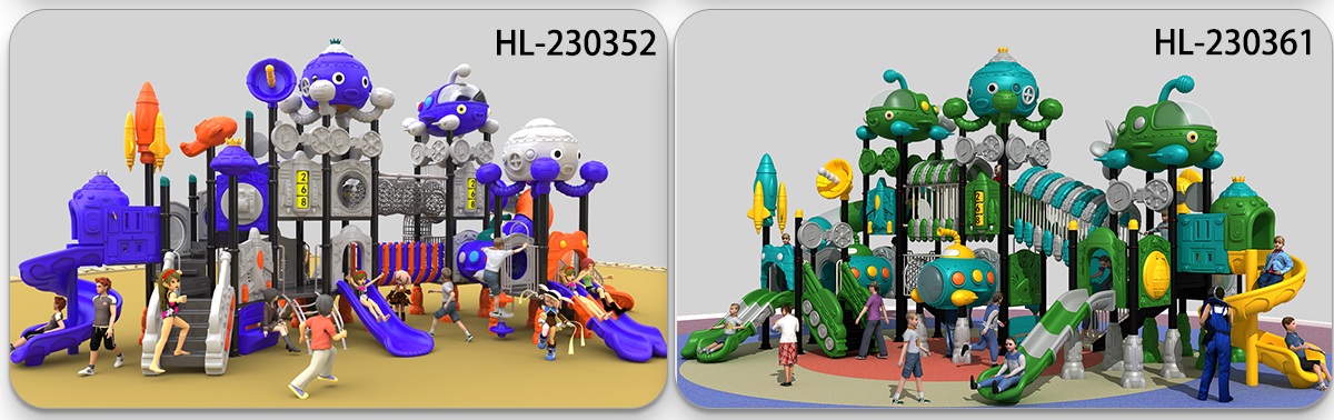 Space Play Slide Proveedor HDPE Material (9) 