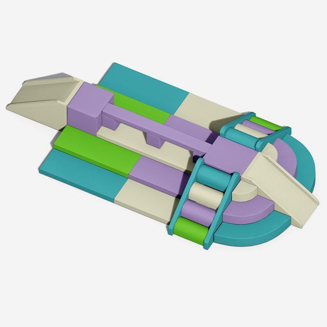 Juego de escalador modular para interiores con barandillas 