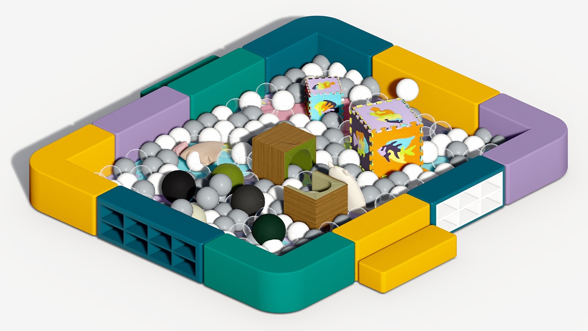 23. Pozo de juego blando para patio de juegos interior (1)