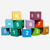 Bloques de juego blandos con temática de números y letras para niños