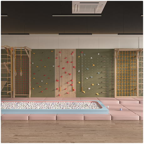 Kit de muro de escalada para el hogar | Paneles trepadores modulares para interiores